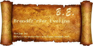 Brendörfer Evelina névjegykártya